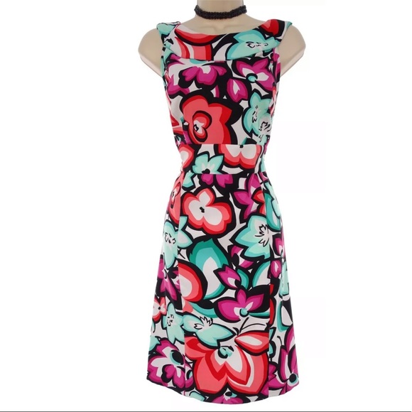 Signature by Sangria Dresses & Skirts - Size 12▪️FLORAL PRINT HALTER SHEATH Dress Summer